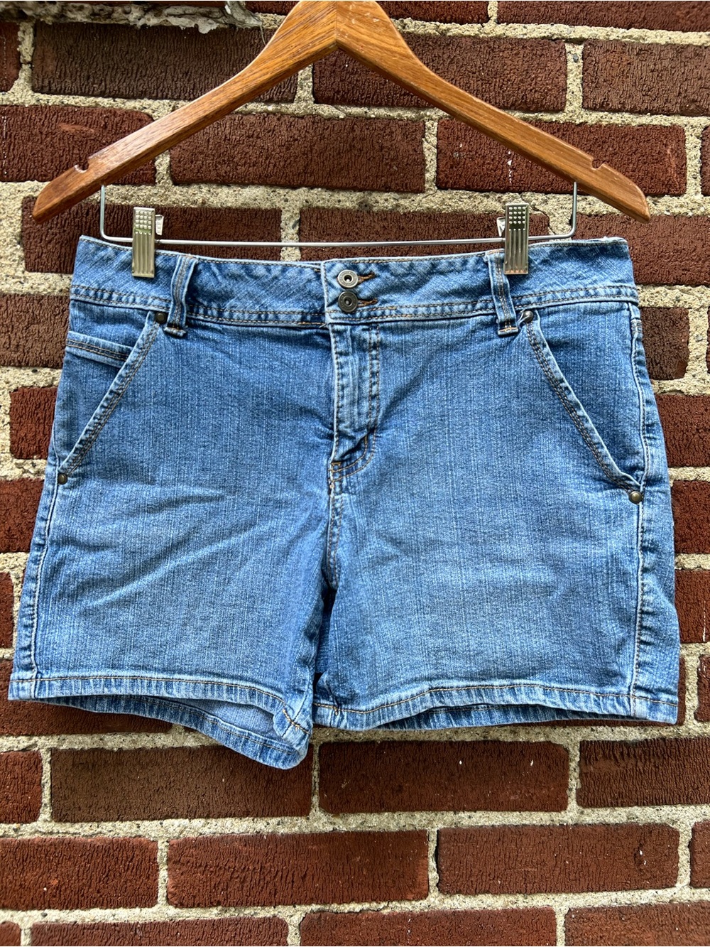St. John's Bay Medium Blue Denim Jean Shorts